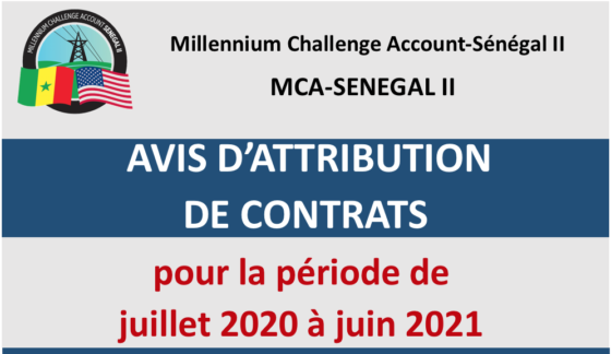 AVIS D’ATTRIBUTION DE CONTRATS de Juillet 2020 à Juin 2021