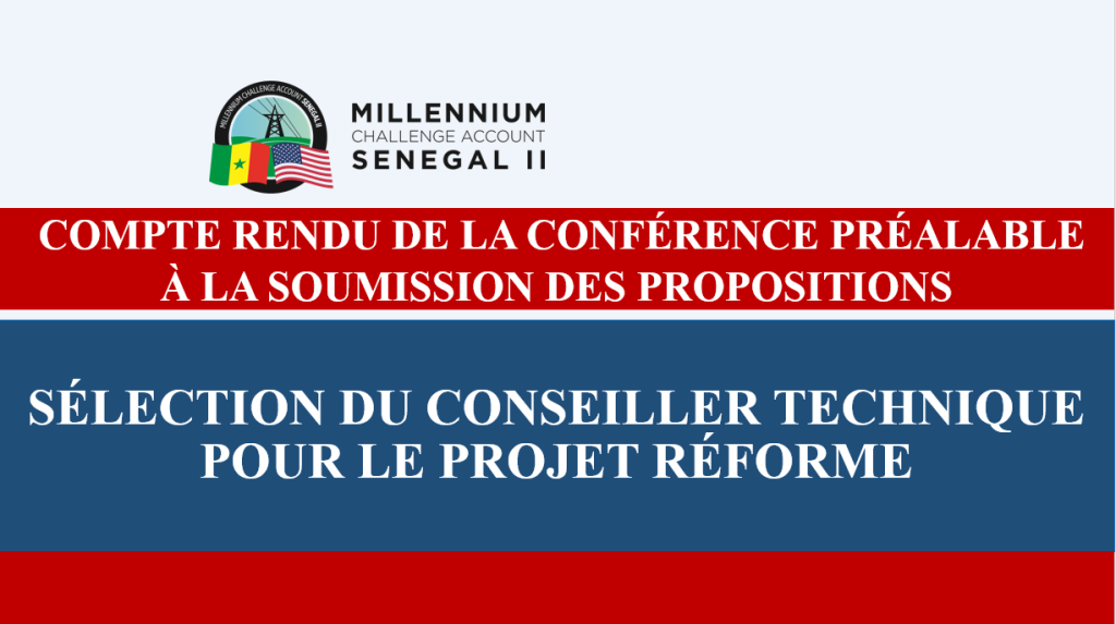 Compte Rendu De La Conference Prealable A La Soumission Des Propositions Relatives A La 