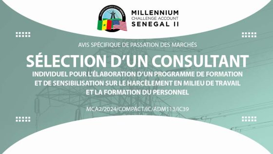 Avis pour sélection d’un consultant individuel pour l’élaboration d’un programme de formation et de sensibilisation sur le harcèlement en milieu de travail et la formation du personnel