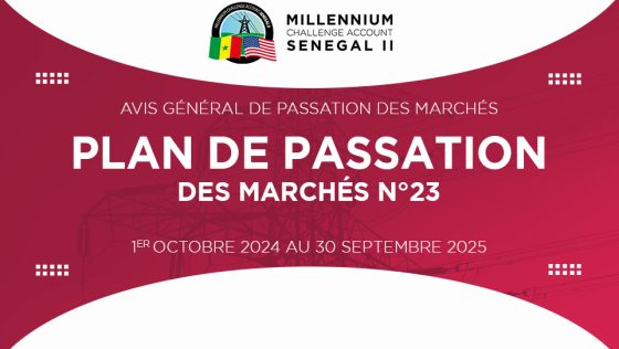 Avis Général de Passation de Marchés – Plan de Passation des Marchés PP 23