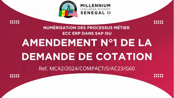 AMENDEMENT N°1 DE LA DEMANDE DE COTATION : Numérisation des processus métier ECC ERP  dans SAP ISU