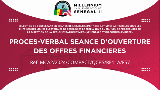 PROCES-VERBAL OUVERTURE DES OFFRES FINANCIERES : Sélection de Consultant en charge de l’établissement des activités admissibles et la mise à jour du manuel de procédures de la (DIREC)