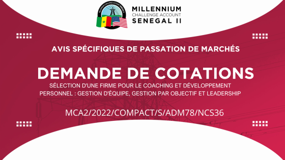 Demande de Cotations : Sélection d’une firme pour le coaching et développement personnel, gestion d’équipe, gestion par objectif et leadership