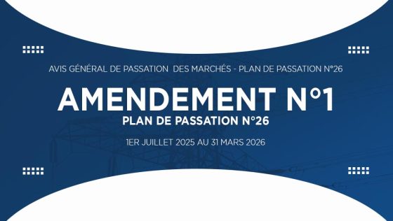 Avis Général de Passation des Marchés – Plan de Passation de Marchés N°26 – Amendement N°1