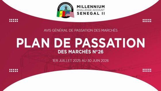 Avis Général de Passation de Marchés – Plan de Passation des Marchés PP 26