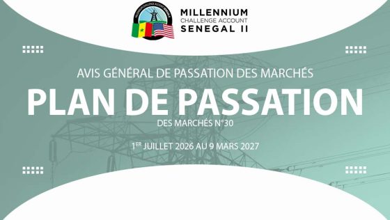 Avis Général de Passation de Marchés – Plan de Passation des Marchés PP 30